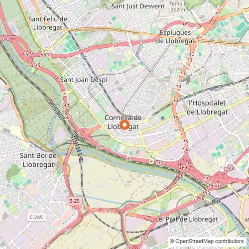 Mapa de Cornellà de Llobregat