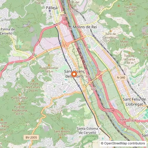 Mapa de Sant Vicenç dels Horts