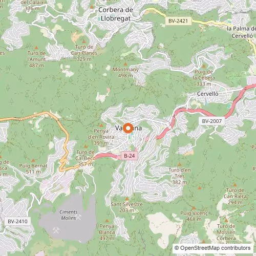 Mapa de Vallirana
